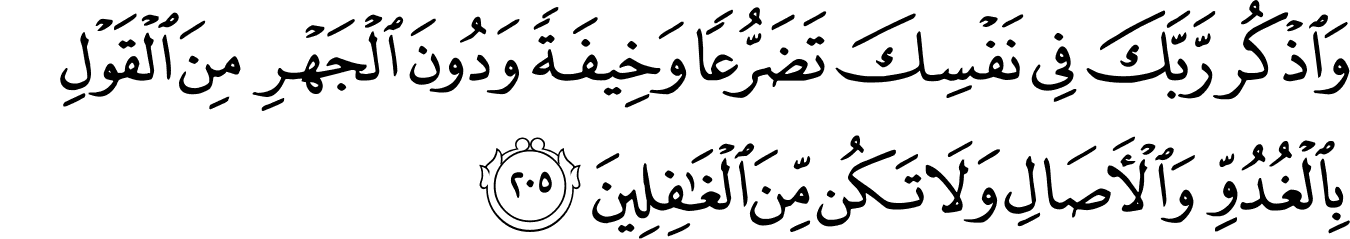 Surah Al a Raf Ayat 205 206